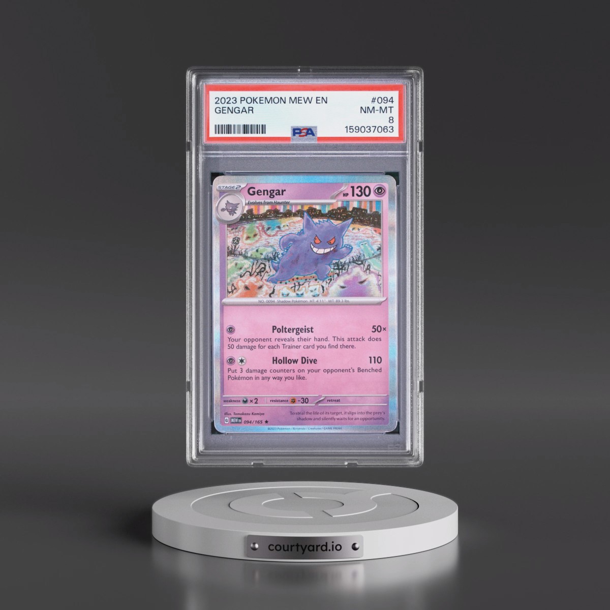 2023 Pokémon Mew EN-151 #094 Gengar (PSA 8 NM-MT)