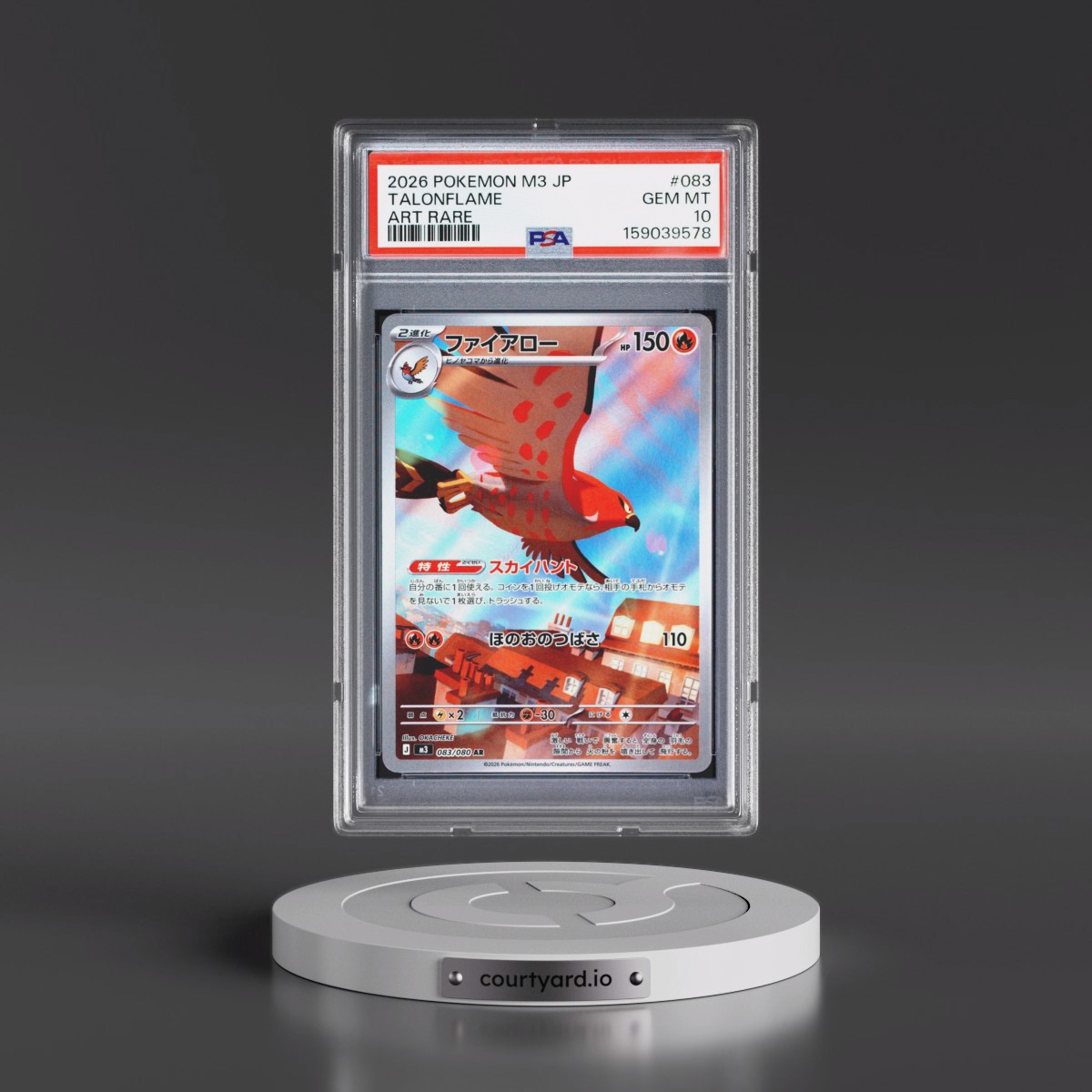 2026 Pokémon M3-Nullifying Zero #083 Talonflame - Art Rare (PSA 10 GEM MINT)