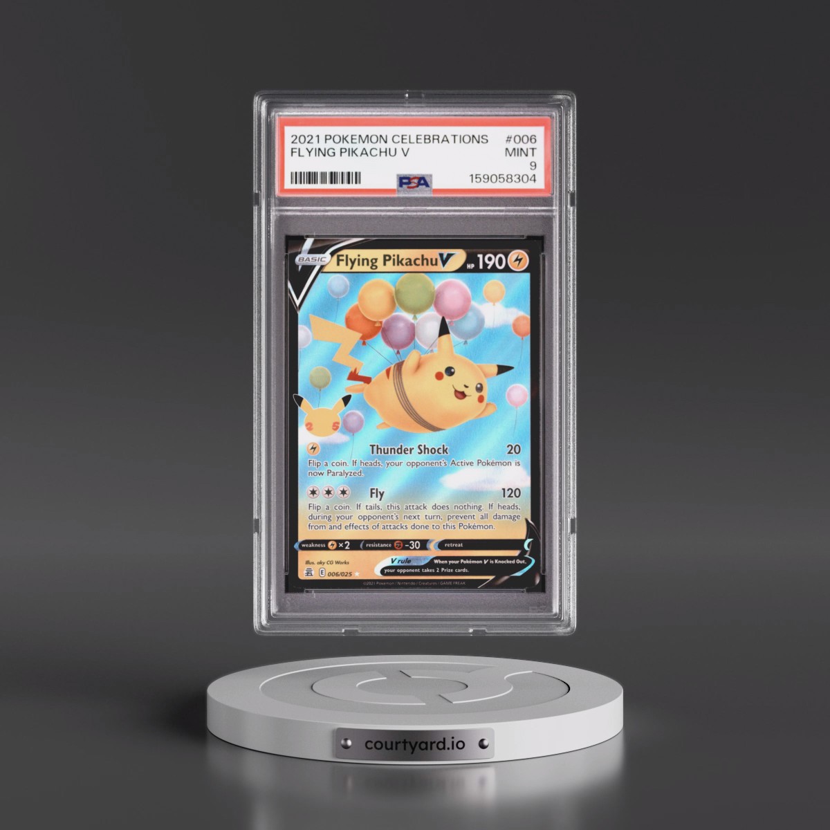 2021 Pokémon Celebrations #006 Flying Pikachu V - Holo (PSA 9 MINT)