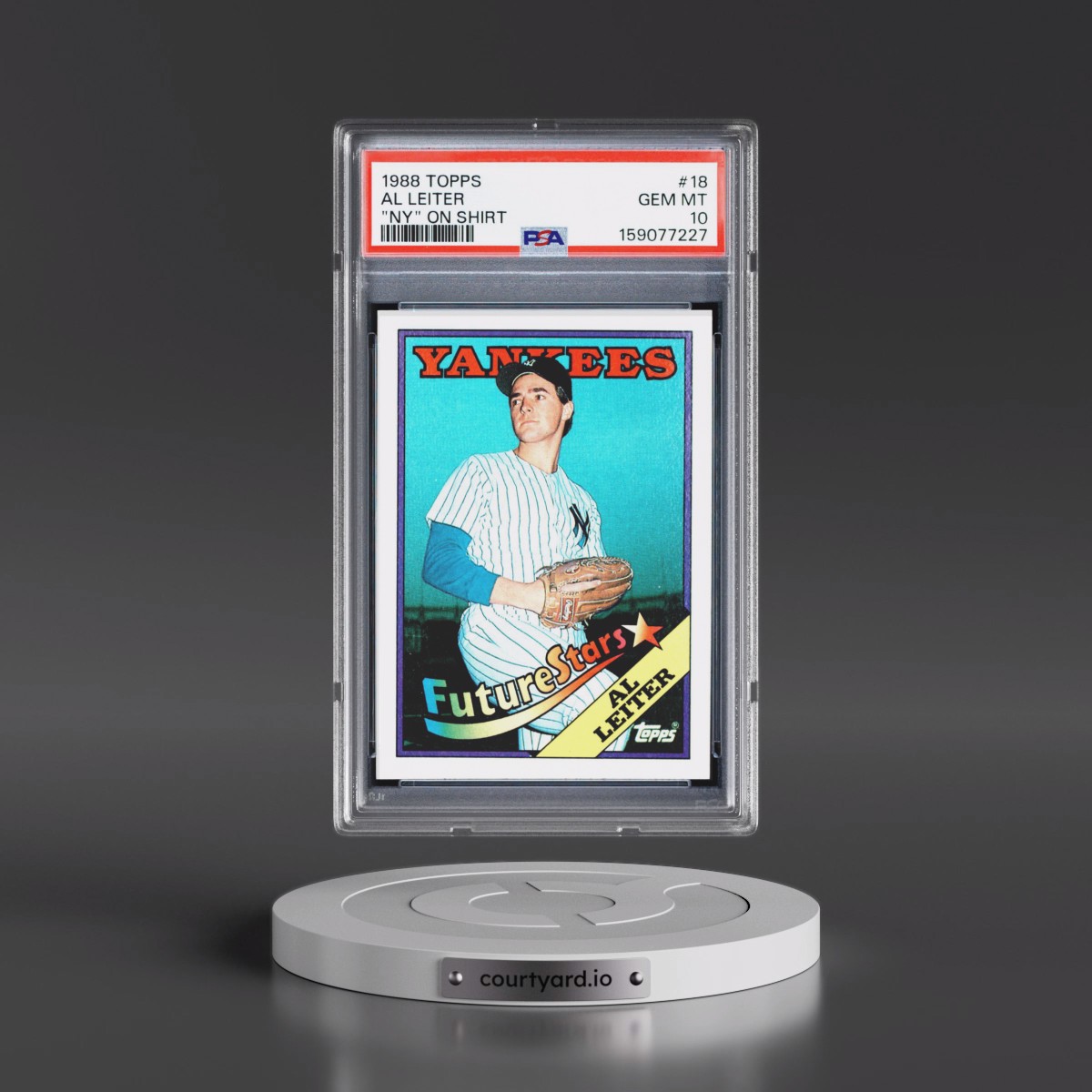 1988 Topps #18 Al Leiter - "NY" On Shirt (PSA 10 GEM MINT)