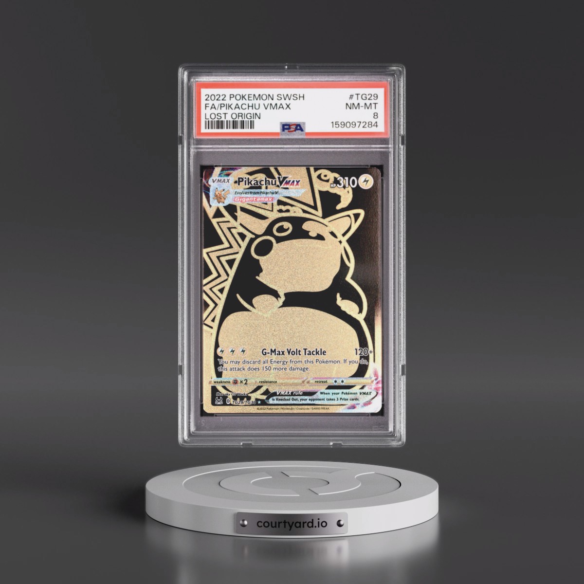 2022 Pokémon Sword & Shield Lost Origin #TG29 Pikachu Vmax - Full Art (PSA 8 NM-MT)
