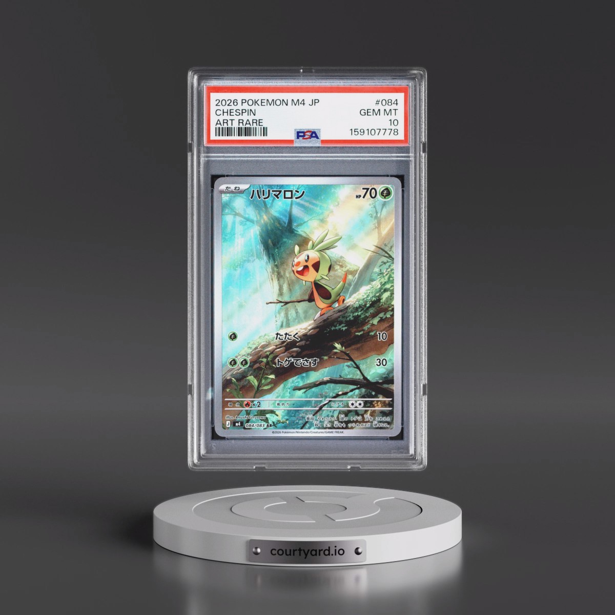 2026 Pokémon M4-Ninja Spinner #084 Chespin - Art Rare (PSA 10 GEM MINT)