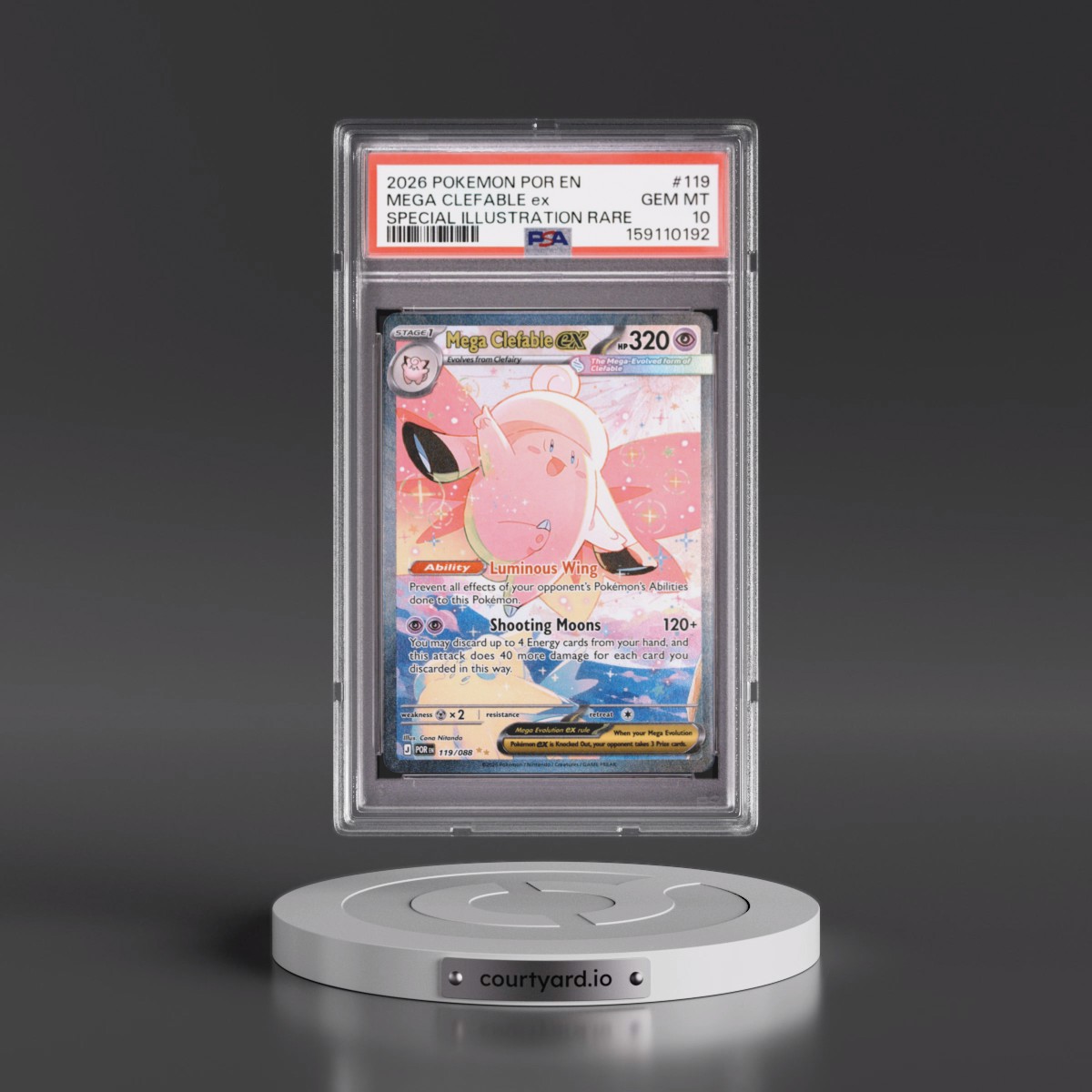 2026 Pokémon Por EN-Perfect Order #119 Mega Clefable EX - Holo Special Illustration Rare (PSA 10 GEM MINT)