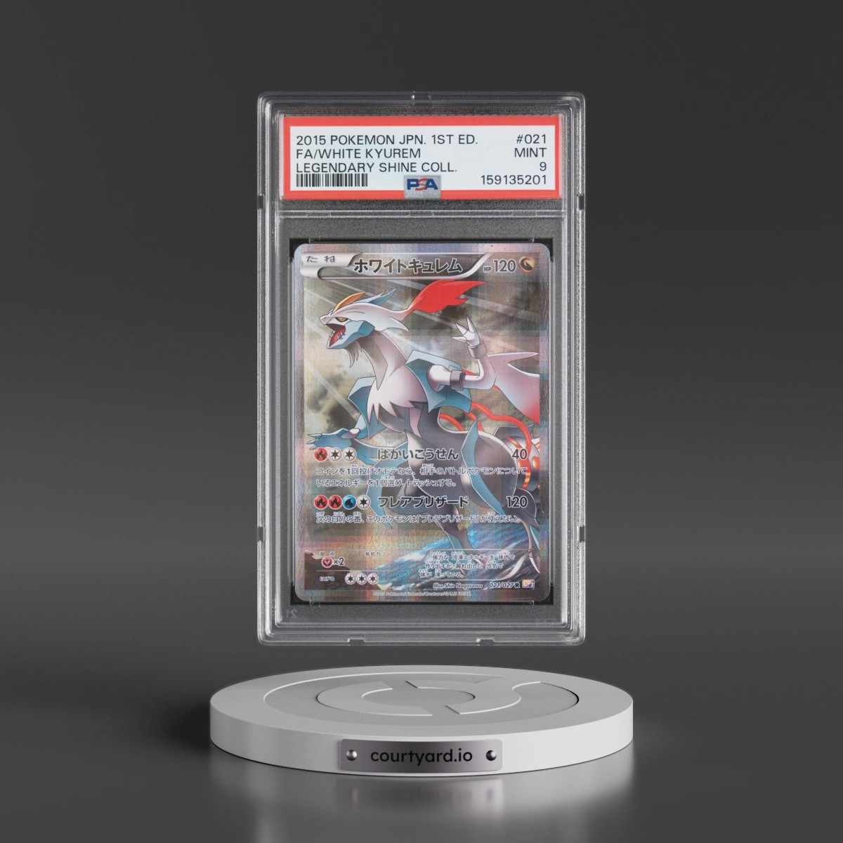 2015 Pokémon Legendary Shine Collection #021 White Kyurem - 1st Edition Full Art (PSA 9 MINT)