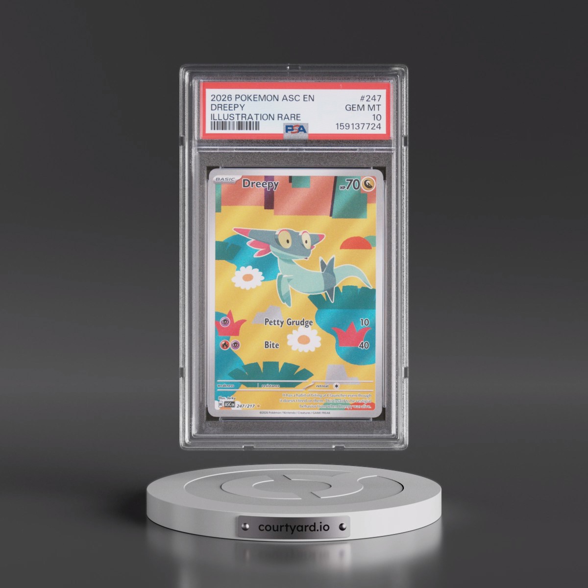 2026 Pokémon Asc EN-Ascended Heroes #247 Dreepy - Illustration Rare (PSA 10 GEM MINT)