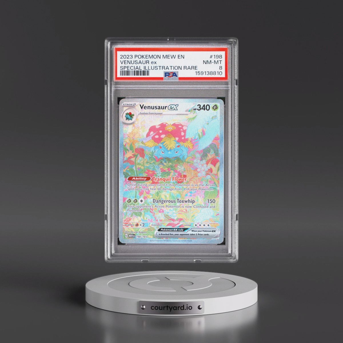 2023 Pokémon Mew EN-151 #198 Venusaur EX - Holo Special Illustration Rare (PSA 8 NM-MT)