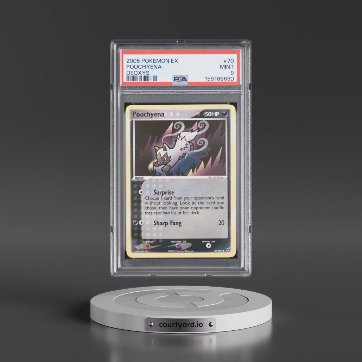 2005 Pokémon EX Deoxys #70 Poochyena (PSA 9 MINT)