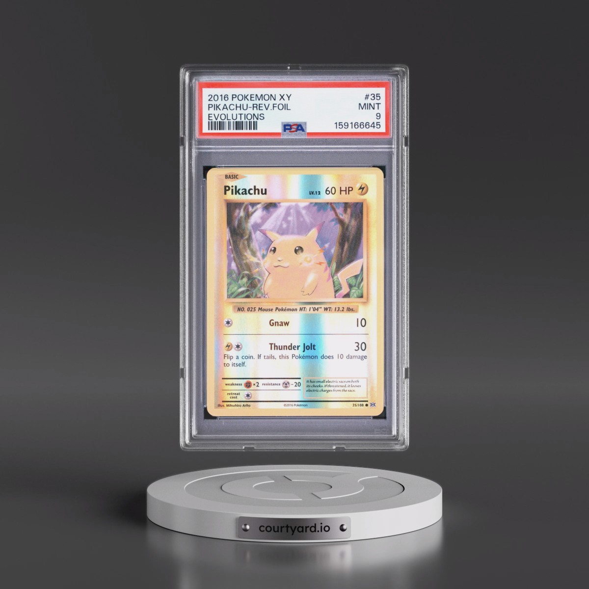 2016 Pokémon XY Evolutions #35 Pikachu - Reverse Foil (PSA 9 MINT)
