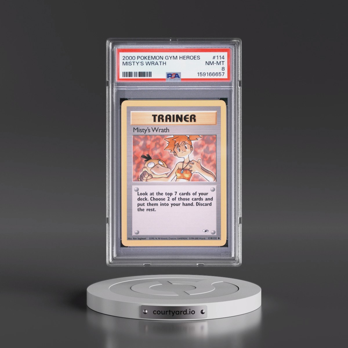 2000 Pokémon Gym Heroes #114 Misty's Wrath (PSA 8 NM-MT)