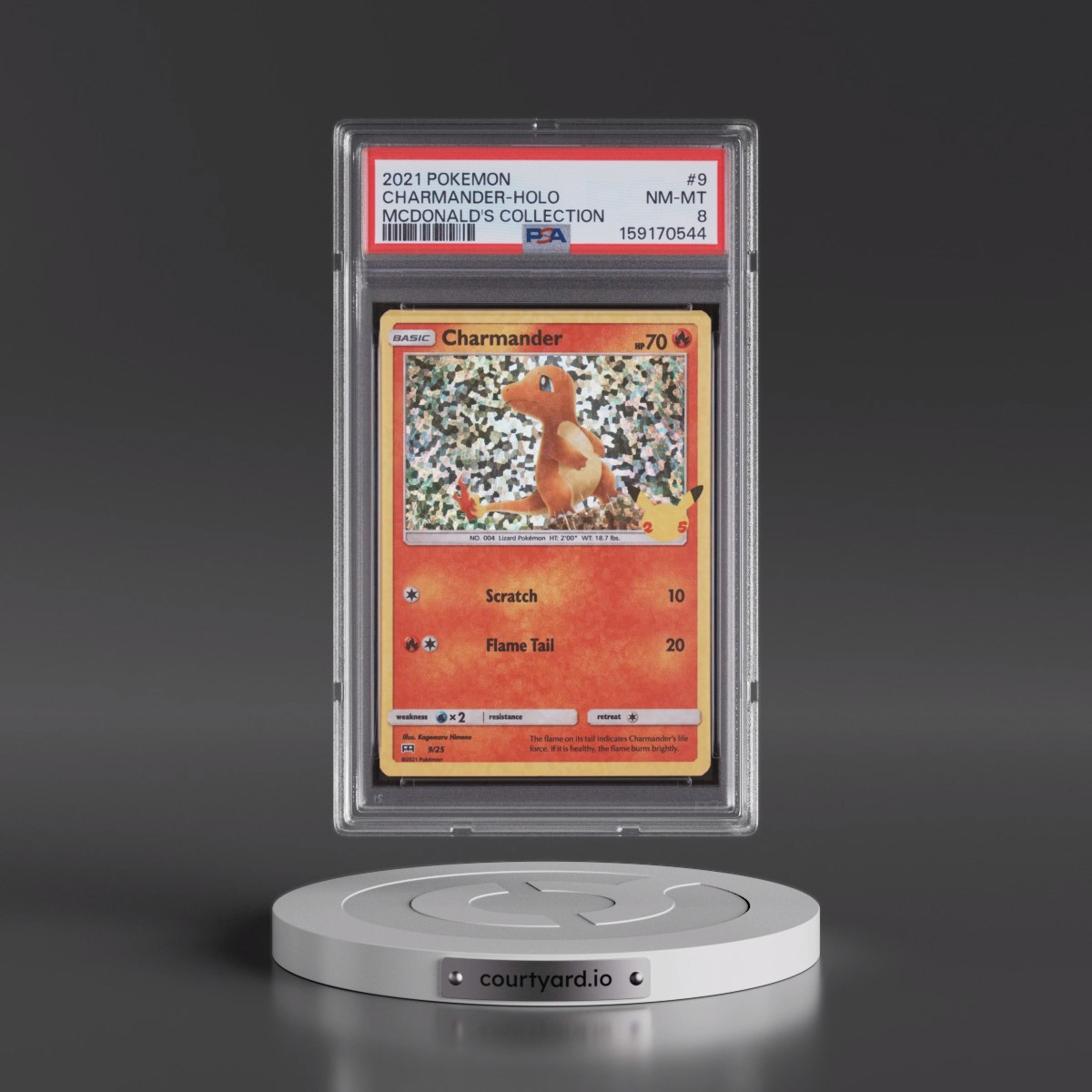2021 Pokémon Mcdonald's Collection #9 Charmander - Holo (PSA 8 NM-MT)