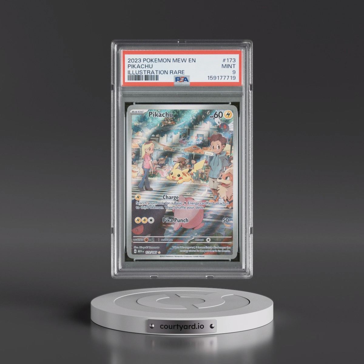 2023 Pokémon Mew EN-151 #173 Pikachu - Illustration Rare (PSA 9 MINT)