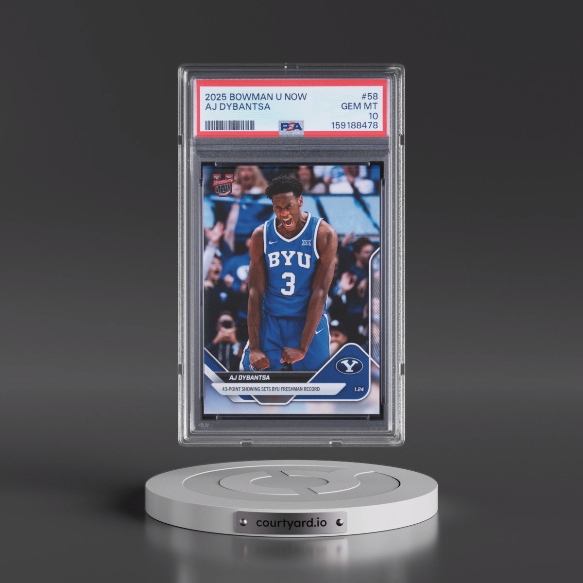 2025 Bowman U Now #58 AJ Dybantsa (PSA 10 GEM MINT)