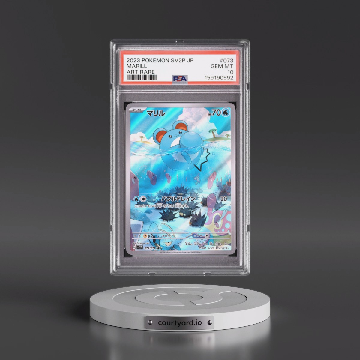 2023 Pokémon Sv2p-Snow Hazard #073 Marill - Art Rare (PSA 10 GEM MINT)