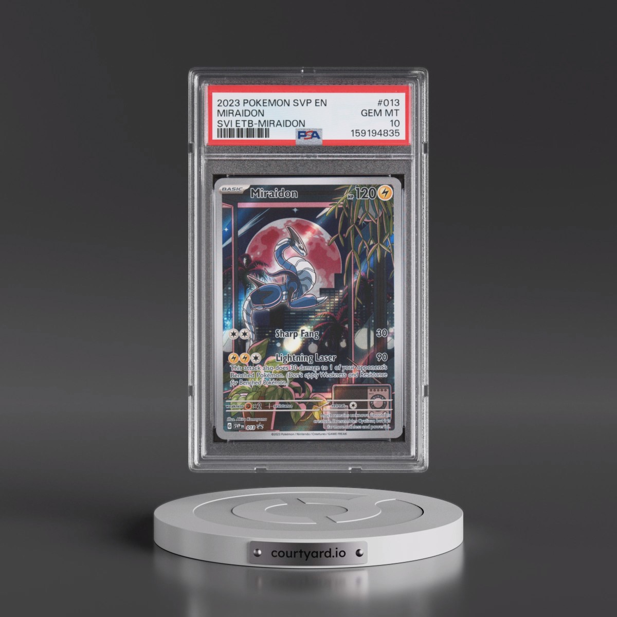 2023 Pokémon Svp EN-SV Black Star Promo Miraidon - Scarlet & Violet Elite Trainer Box-Miraidon #013 PSA 10