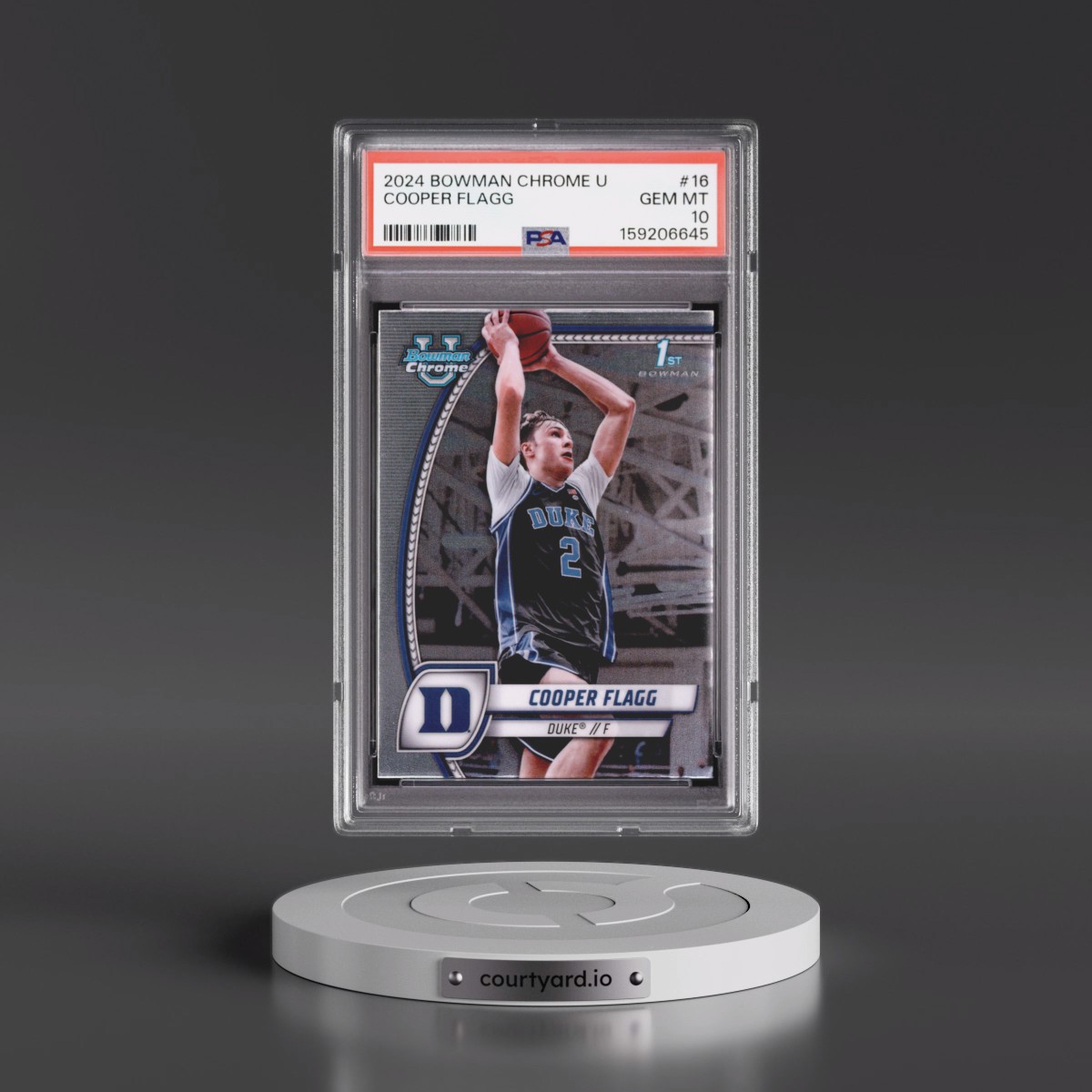2024 Bowman Chrome University #16 Cooper Flagg (PSA 10 GEM MINT)