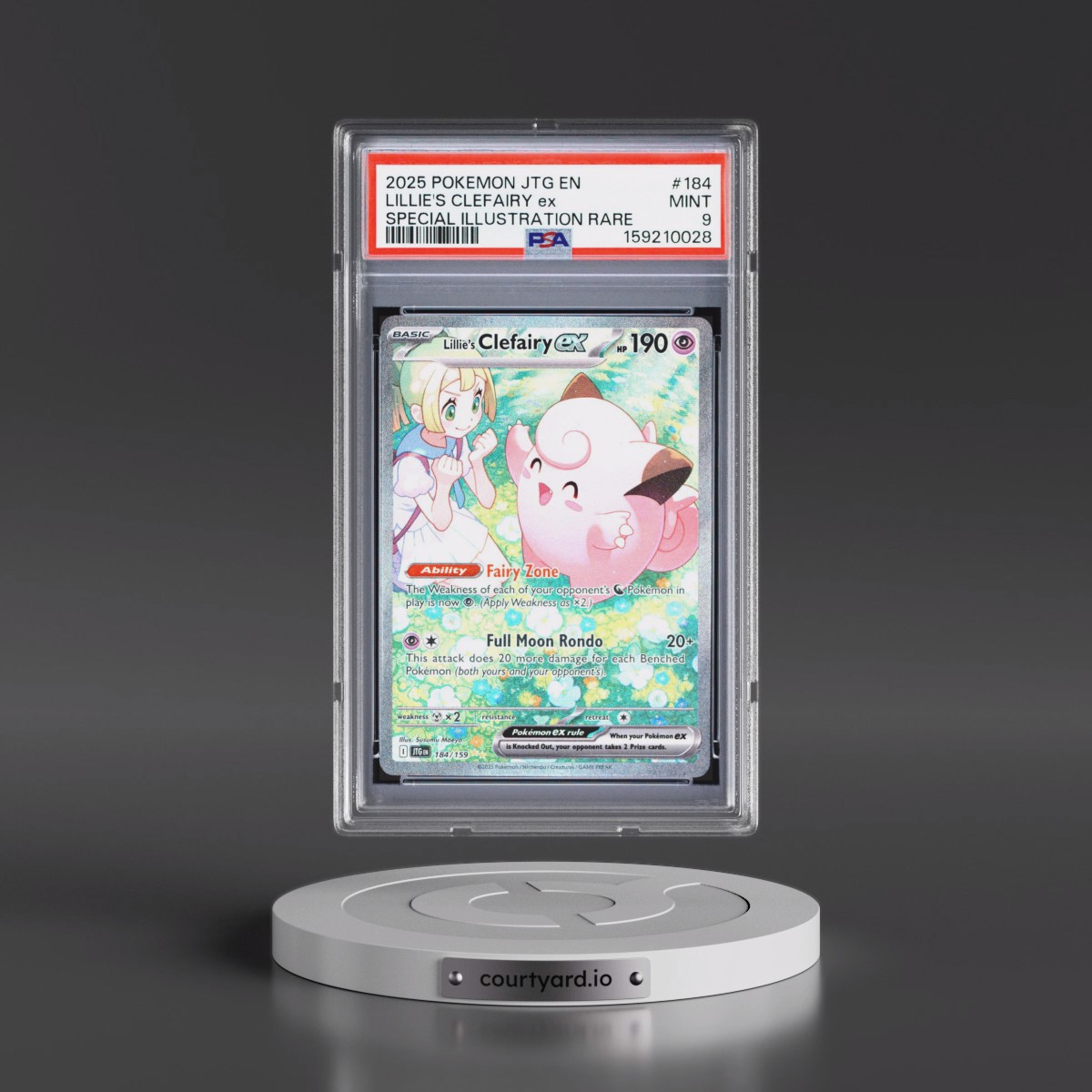 2025 Pokémon Jtg EN-Journey Together #184 Lillie's Clefairy EX - Holo Special Illustration Rare (PSA 9 MINT)