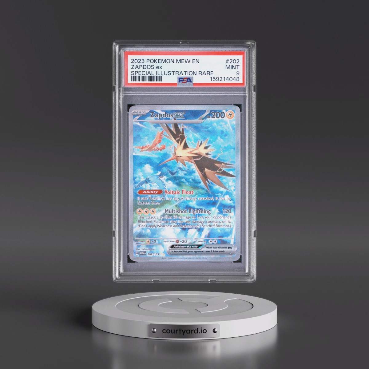 2023 Pokémon Mew EN-151 #202 Zapdos EX - Holo Special Illustration Rare (PSA 9 MINT)