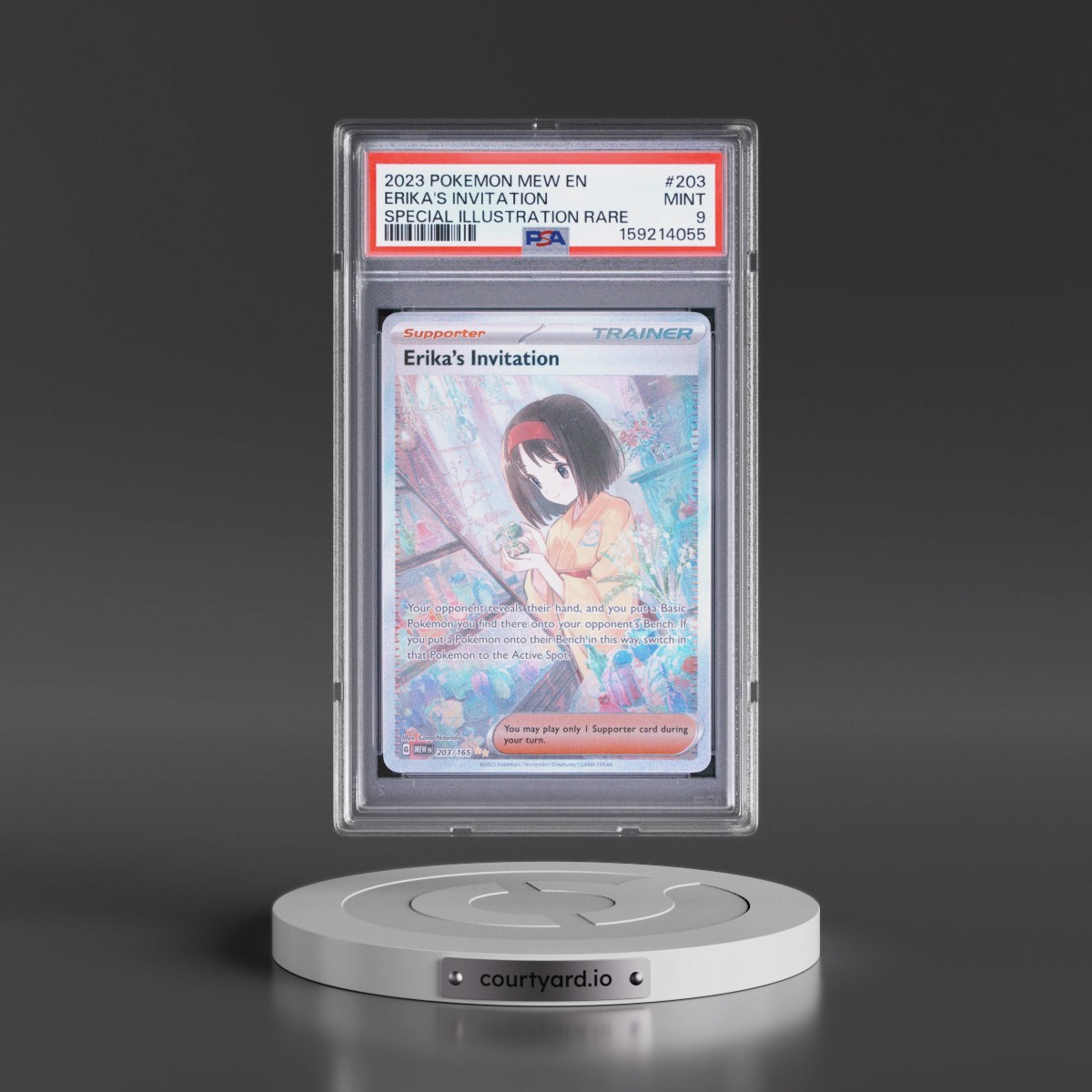 2023 Pokémon Mew EN-151 #203 Erika's Invitation - Special Illustration Rare (PSA 9 MINT)