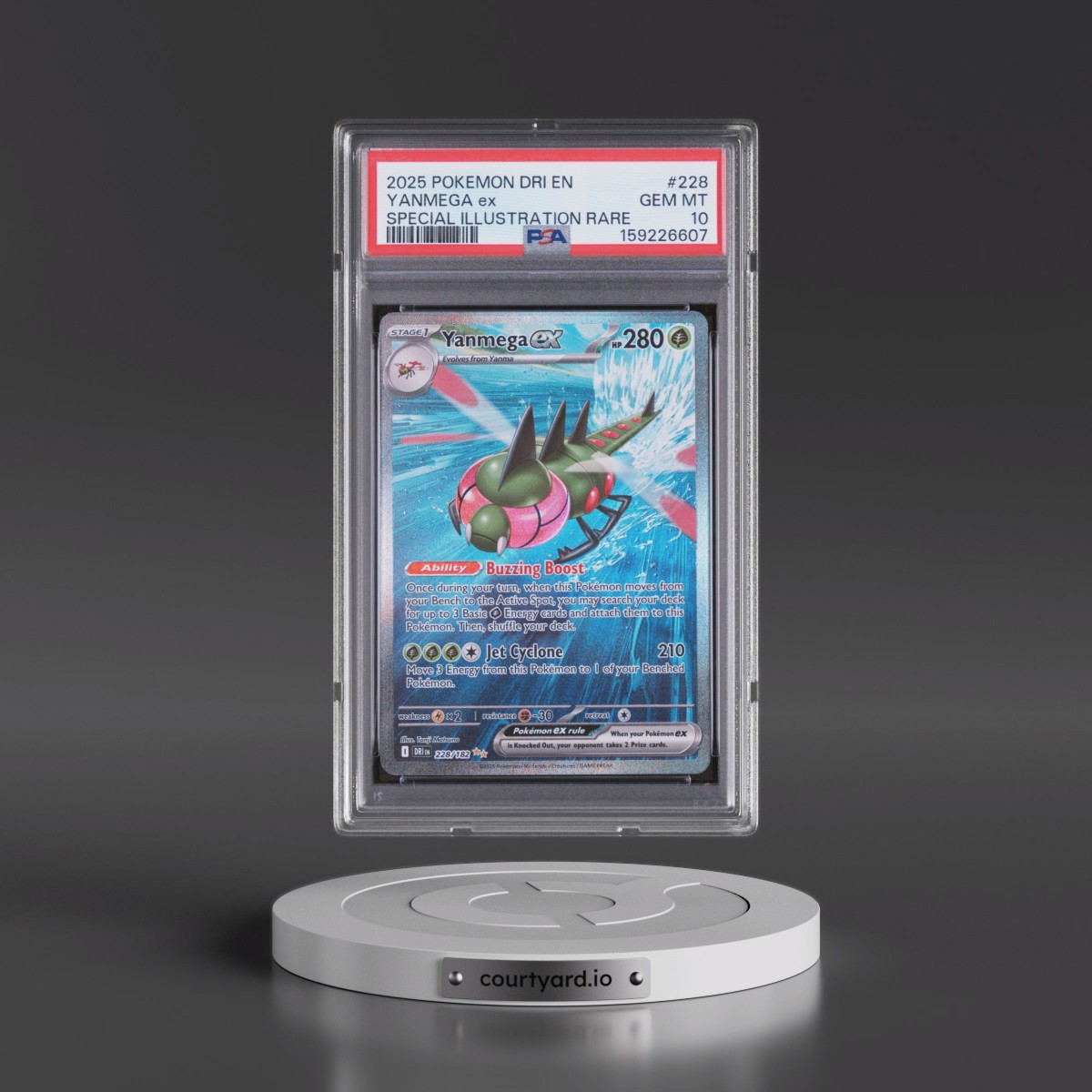 2025 Pokémon Dri EN-Destined Rivals #228 Yanmega EX - Holo Special Illustration Rare (PSA 10 GEM MINT)
