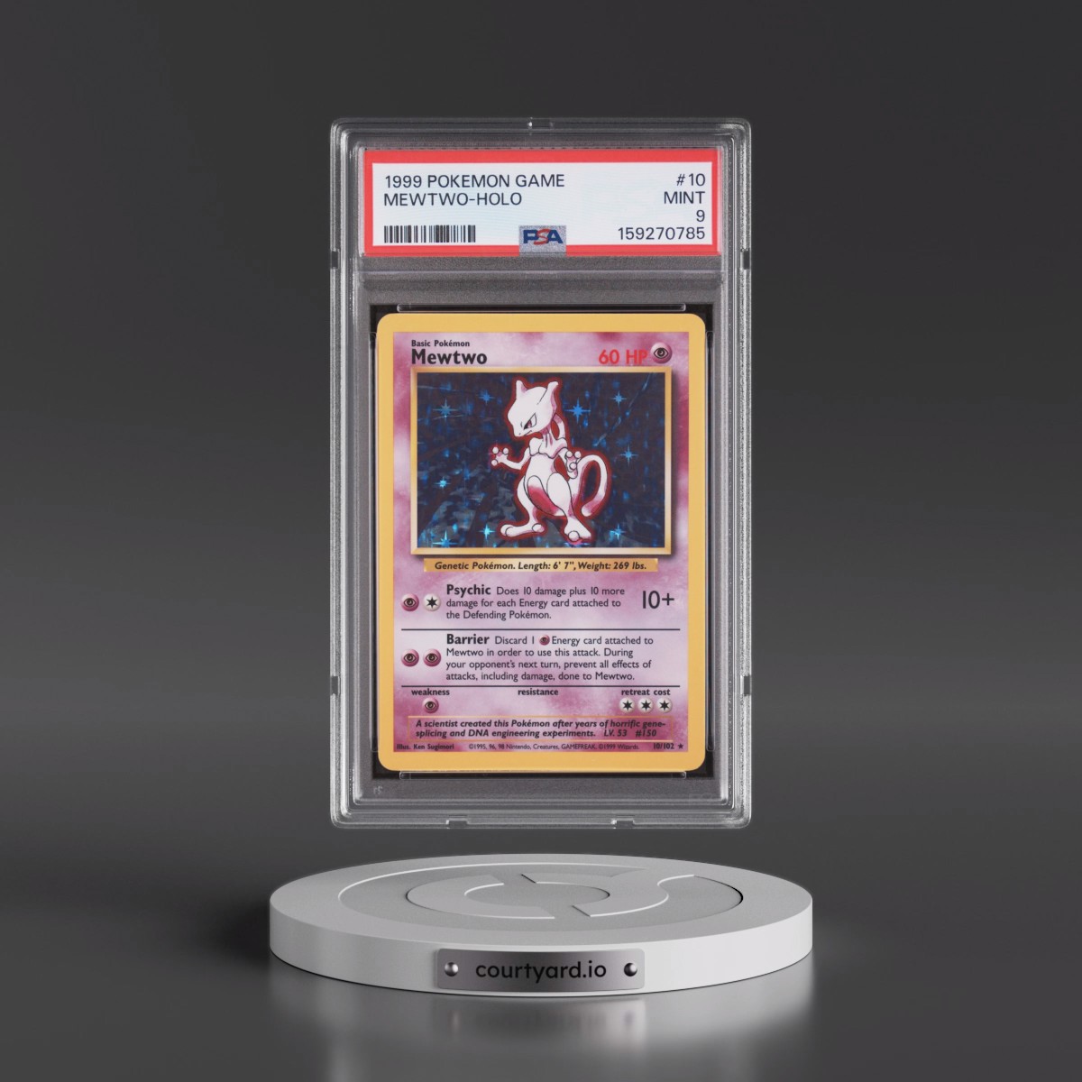 1999 Pokémon Game #10 Mewtwo - Holo (PSA 9 MINT)