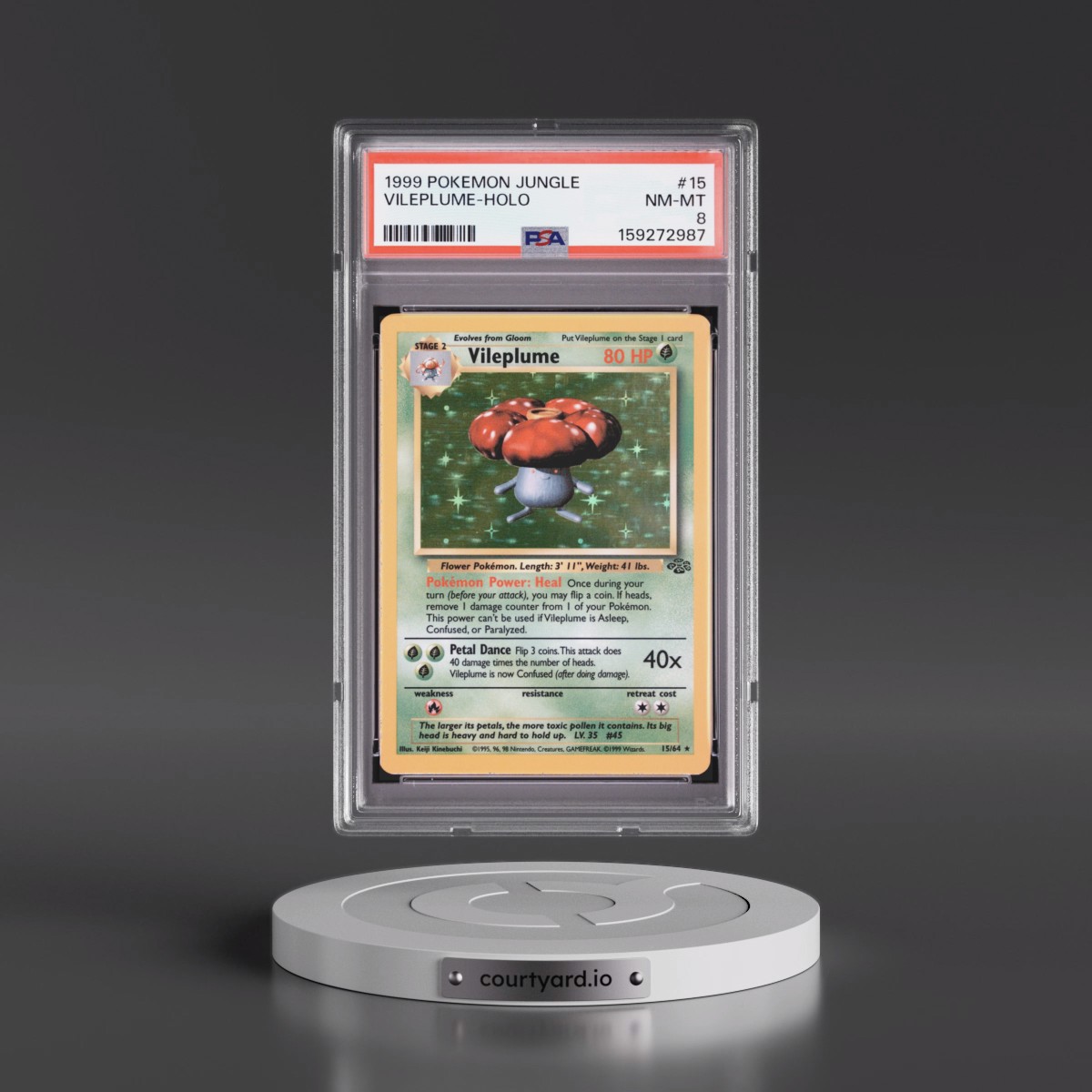 1999 Pokémon Jungle #15 Vileplume - Holo (PSA 8 NM-MT)