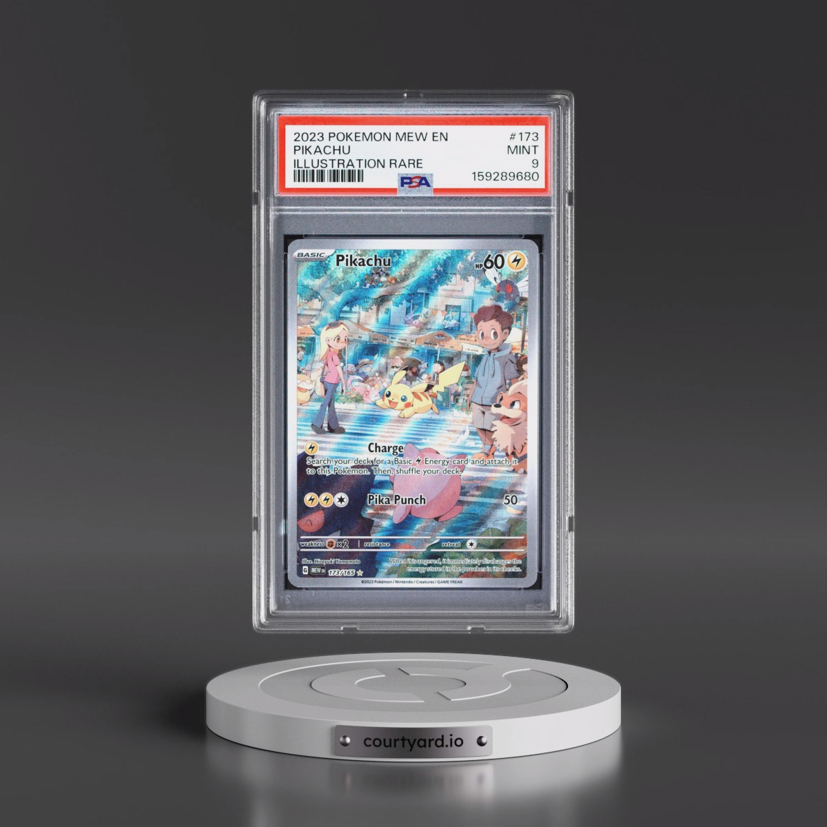 2023 Pokémon Mew EN-151 #173 Pikachu - Illustration Rare (PSA 9 MINT)