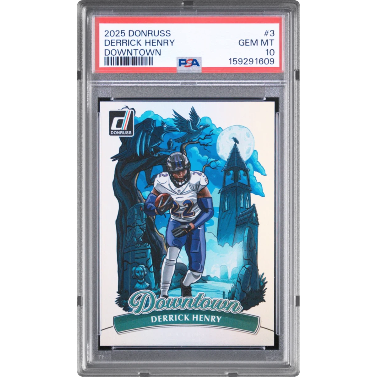 2025 Panini Donruss Downtown #3 Derrick Henry (PSA 10 GEM MINT)