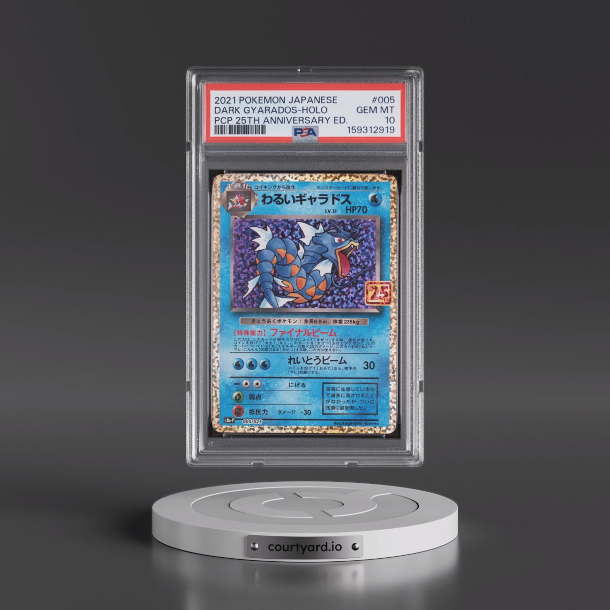 2021 Pokémon Promo Card Pack 25th Anniversary Edition Dark Gyarados - Holo #005 PSA 10