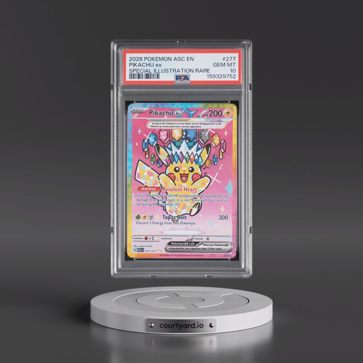 2026 Pokémon Asc EN-Ascended Heroes #277 Pikachu EX - Holo Special Illustration Rare (PSA 10 GEM MINT)