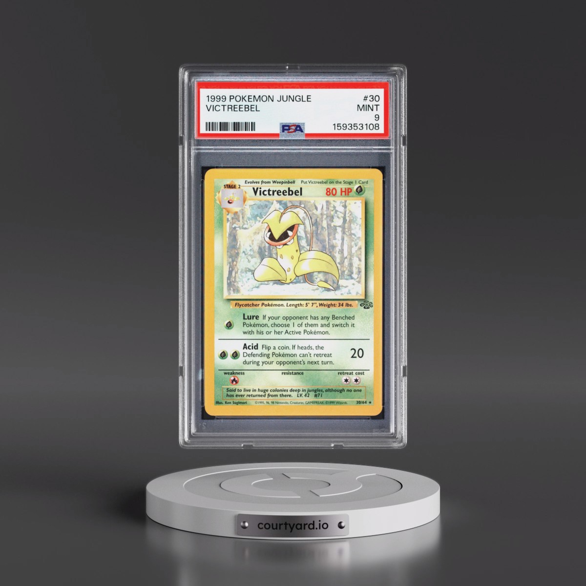 1999 Pokémon Jungle #30 Victreebel (PSA 9 MINT)