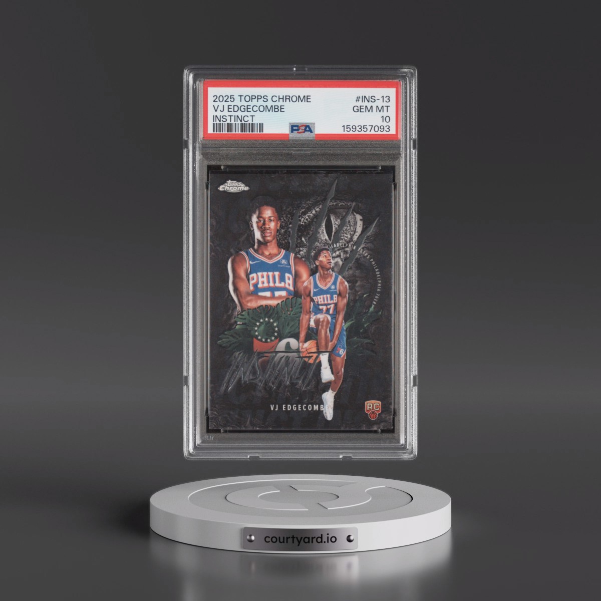 2025 Topps Chrome Instinct #INS-13 VJ Edgecombe (PSA 10 GEM MINT)