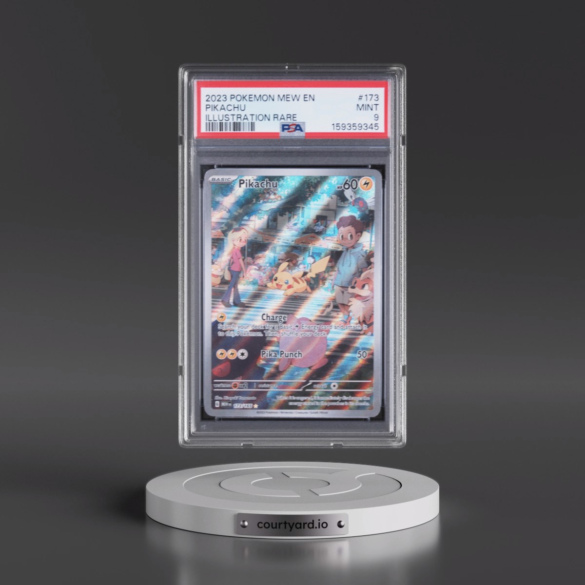 2023 Pokémon Mew EN-151 #173 Pikachu - Illustration Rare (PSA 9 MINT)