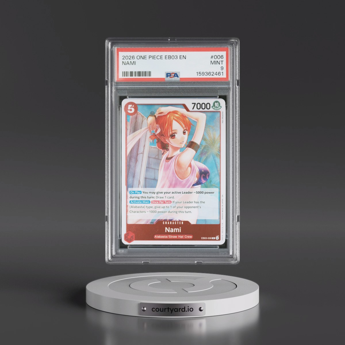 2026 One Piece EB03-Extra Booster -One Piece Heroines Edition #006 Nami (PSA 9 MINT)