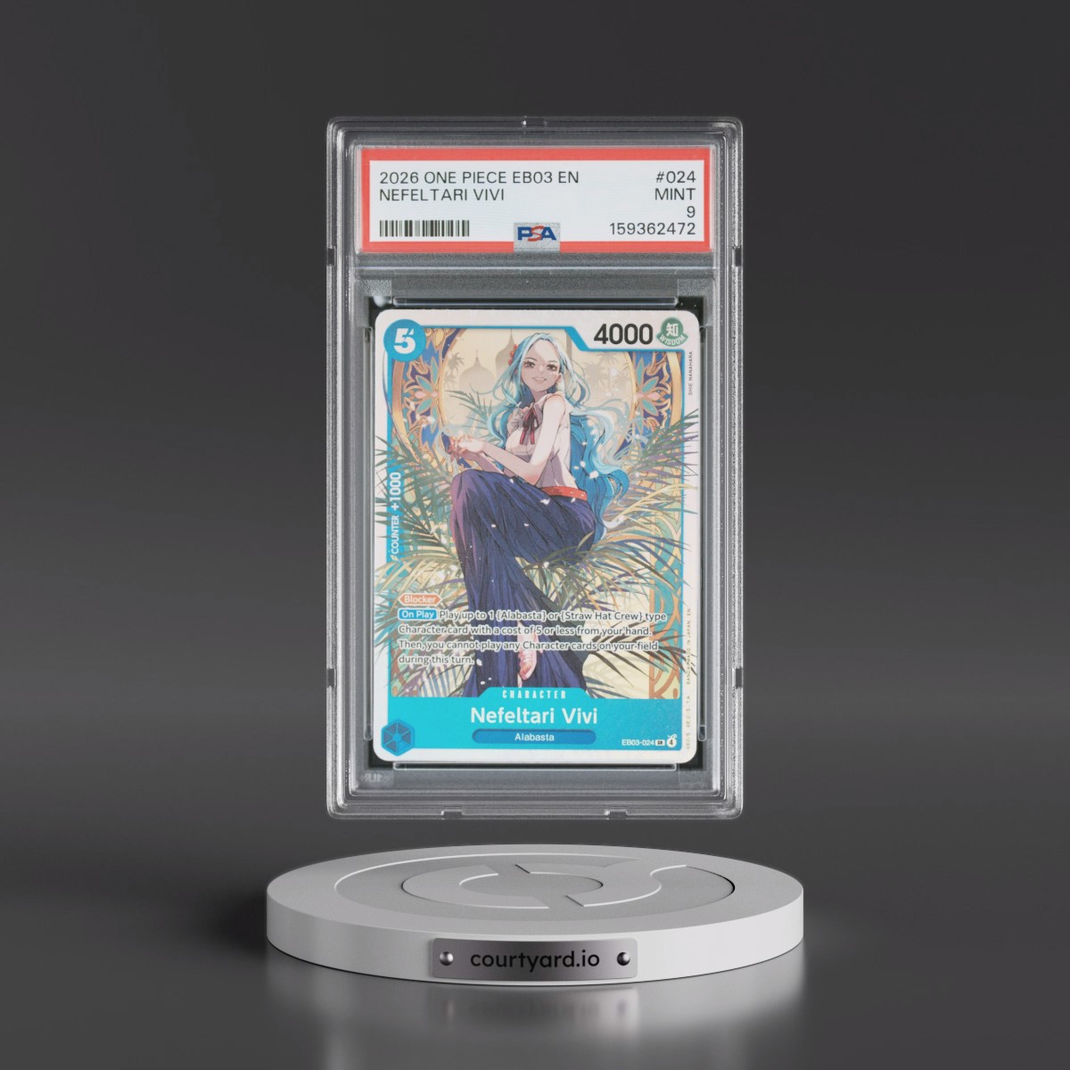 2026 One Piece EB03-Extra Booster -One Piece Heroines Edition #024 Nefeltari Vivi (PSA 9 MINT)