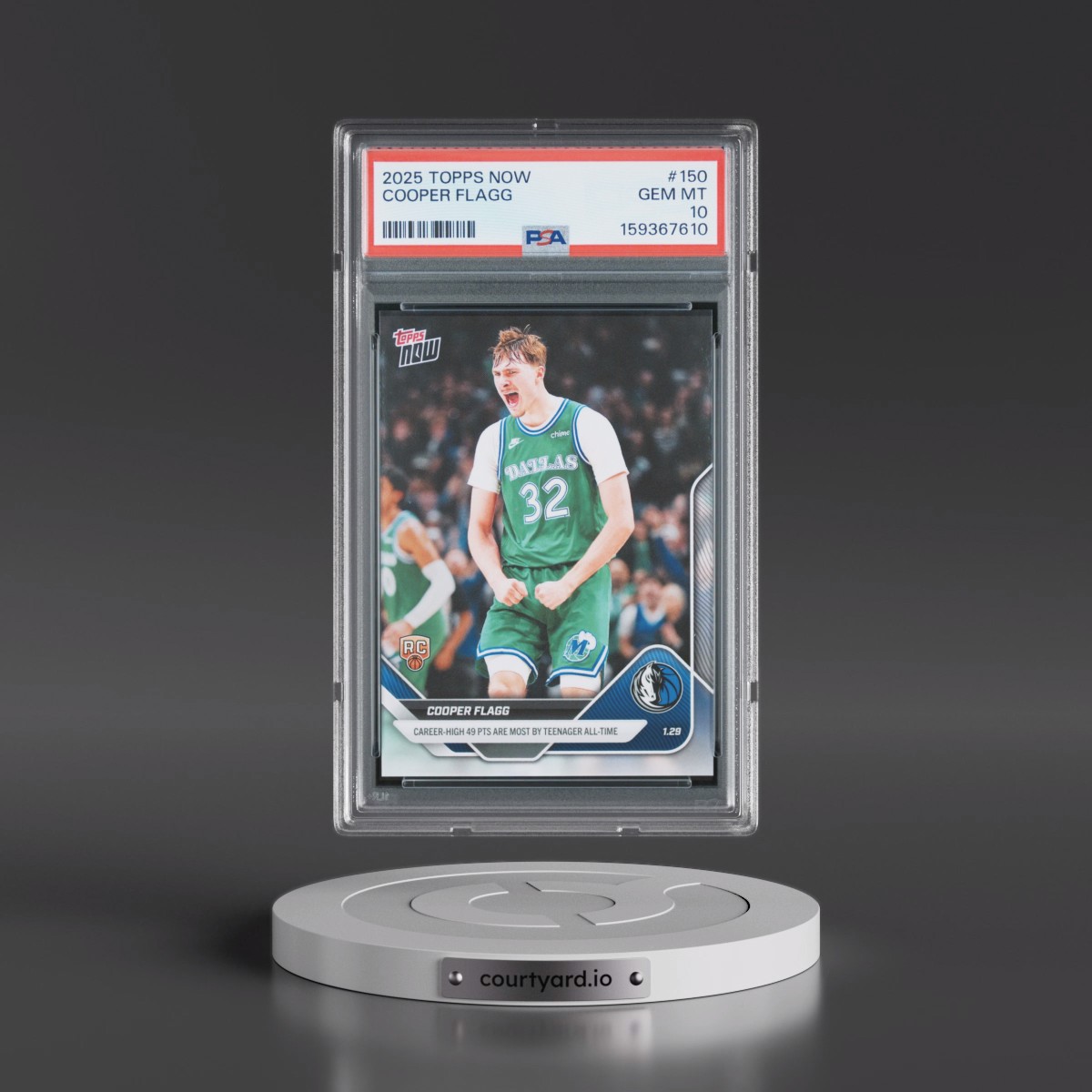 2025 Topps Now #150 Cooper Flagg (PSA 10 GEM MINT)