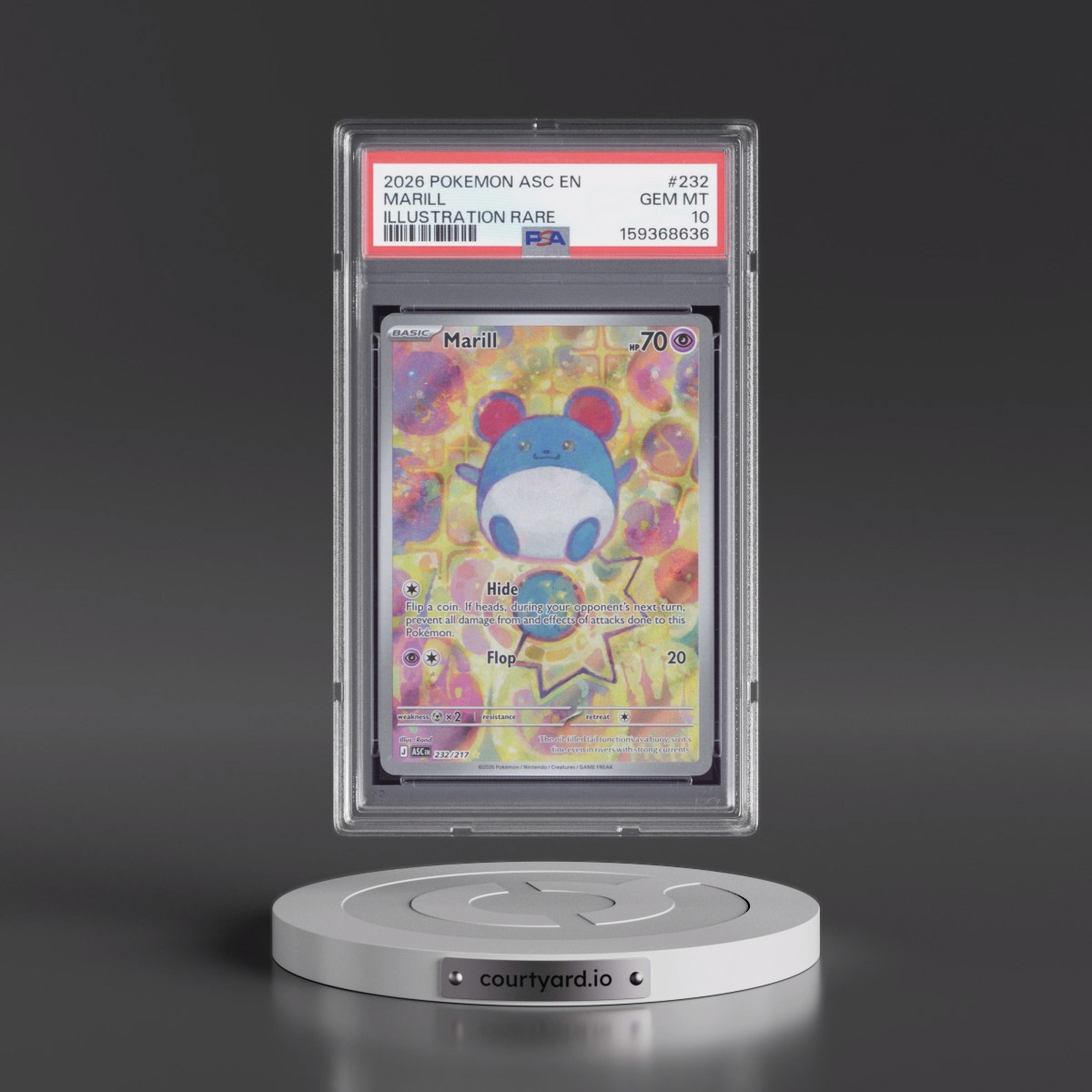2026 Pokémon Asc EN-Ascended Heroes #232 Marill - Illustration Rare (PSA 10 GEM MINT)