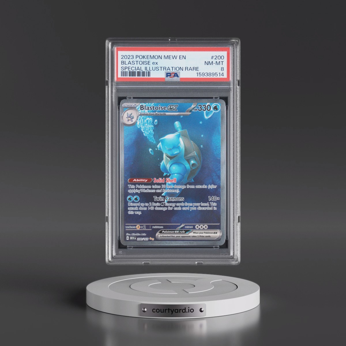 2023 Pokémon Mew EN-151 #200 Blastoise EX - Holo Special Illustration Rare (PSA 8 NM-MT)