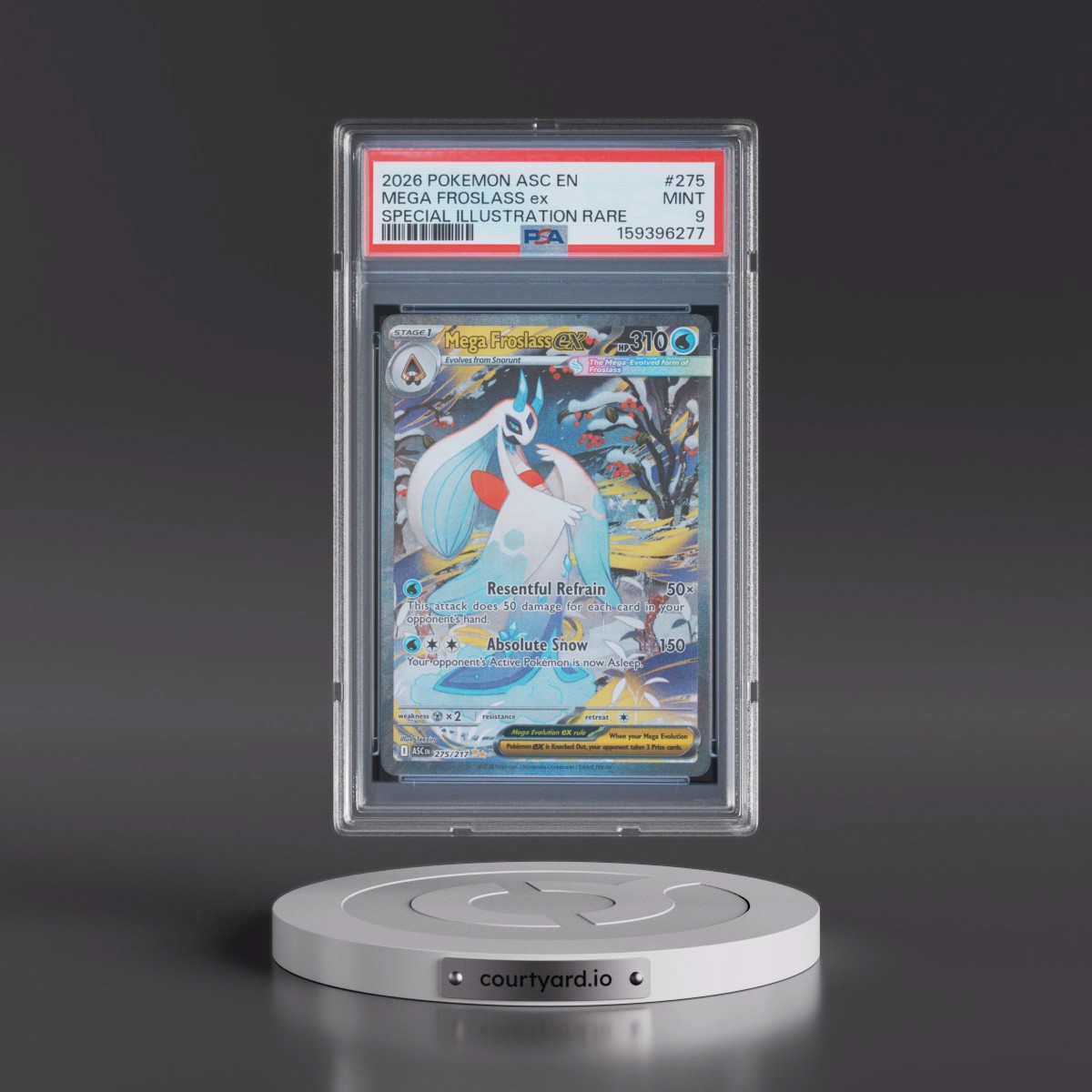 2026 Pokémon Asc EN-Ascended Heroes #275 Mega Froslass EX - Holo Special Illustration Rare (PSA 9 MINT)
