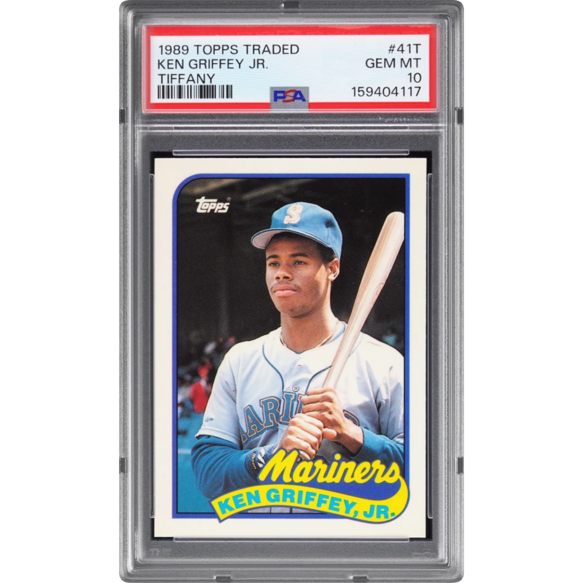 1989 Topps Traded Tiffany #41T Ken Griffey Jr, PSA 10