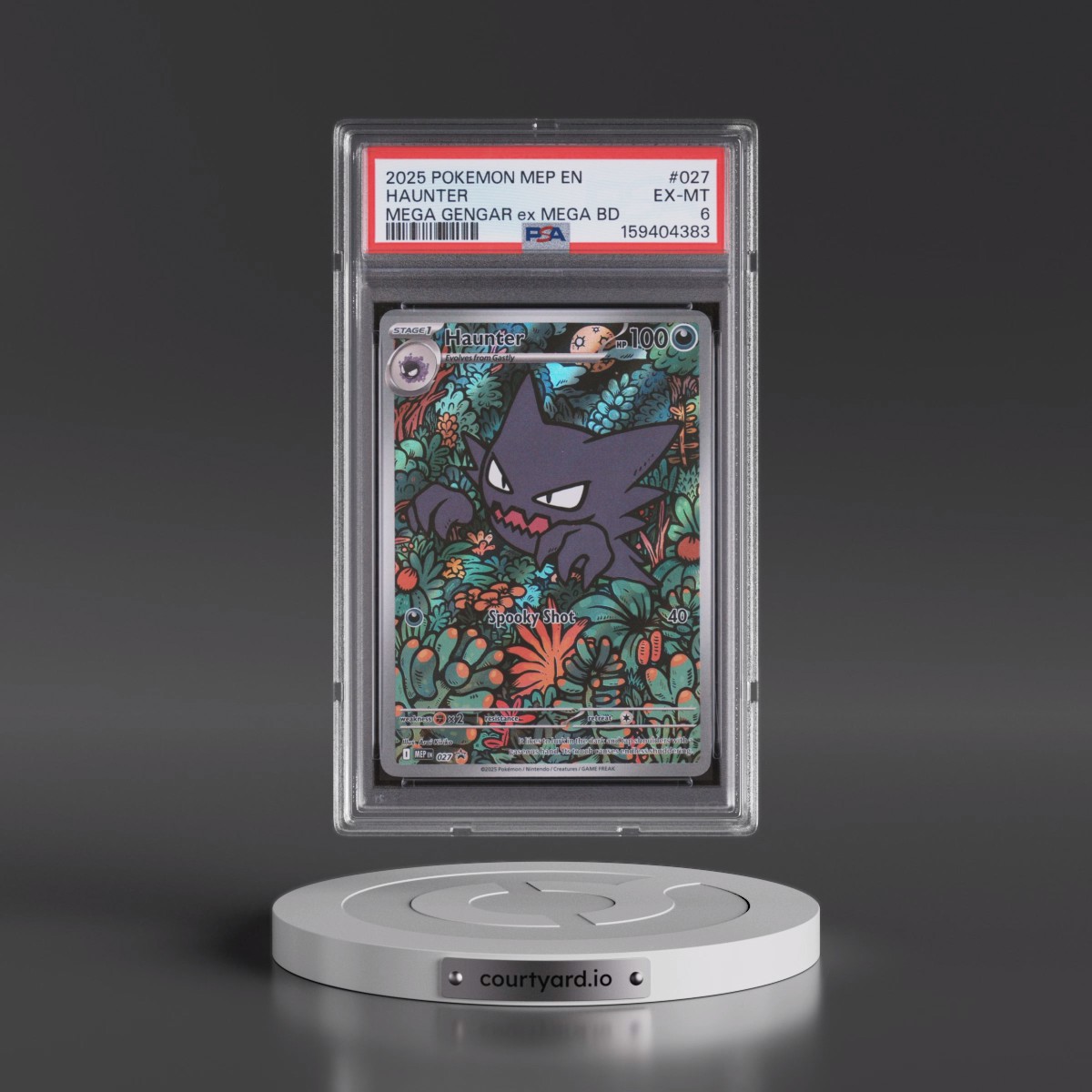 2025 Pokémon Mep EN-Me Black Star Promo #027 Haunter - Mega Gengar EX Mega Battle Deck (PSA 6 EX-MT)