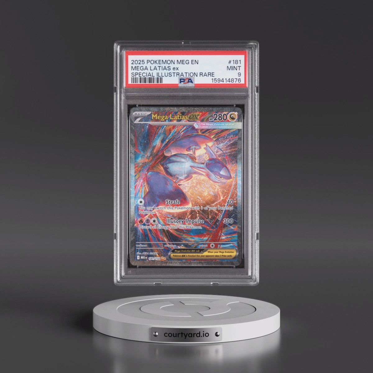 2025 Pokémon Meg EN-Mega Evolution #181 Mega Latias EX - Holo Special Illustration Rare (PSA 9 MINT)