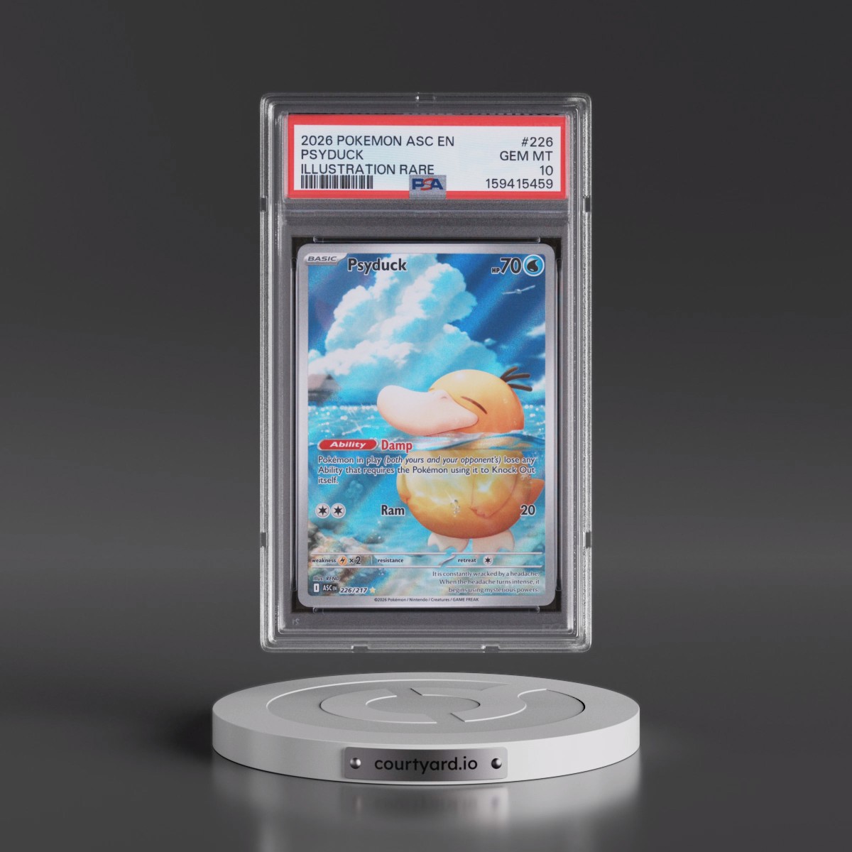 2026 Pokémon Asc EN-Ascended Heroes #226 Psyduck - Illustration Rare (PSA 10 GEM MINT)