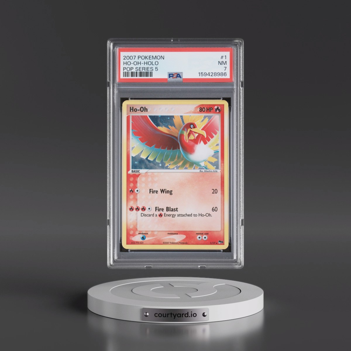 2007 Pokémon Pop Series 5 #1 HO-Oh - Holo (PSA 7 NM)