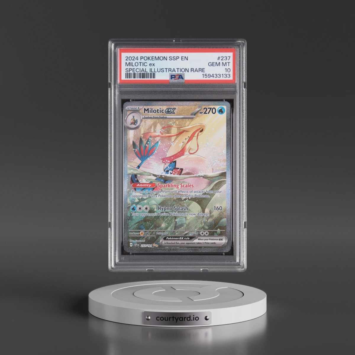 2024 Pokémon Ssp EN-Surging Sparks #237 Milotic EX - Holo Special Illustration Rare (PSA 10 GEM MINT)