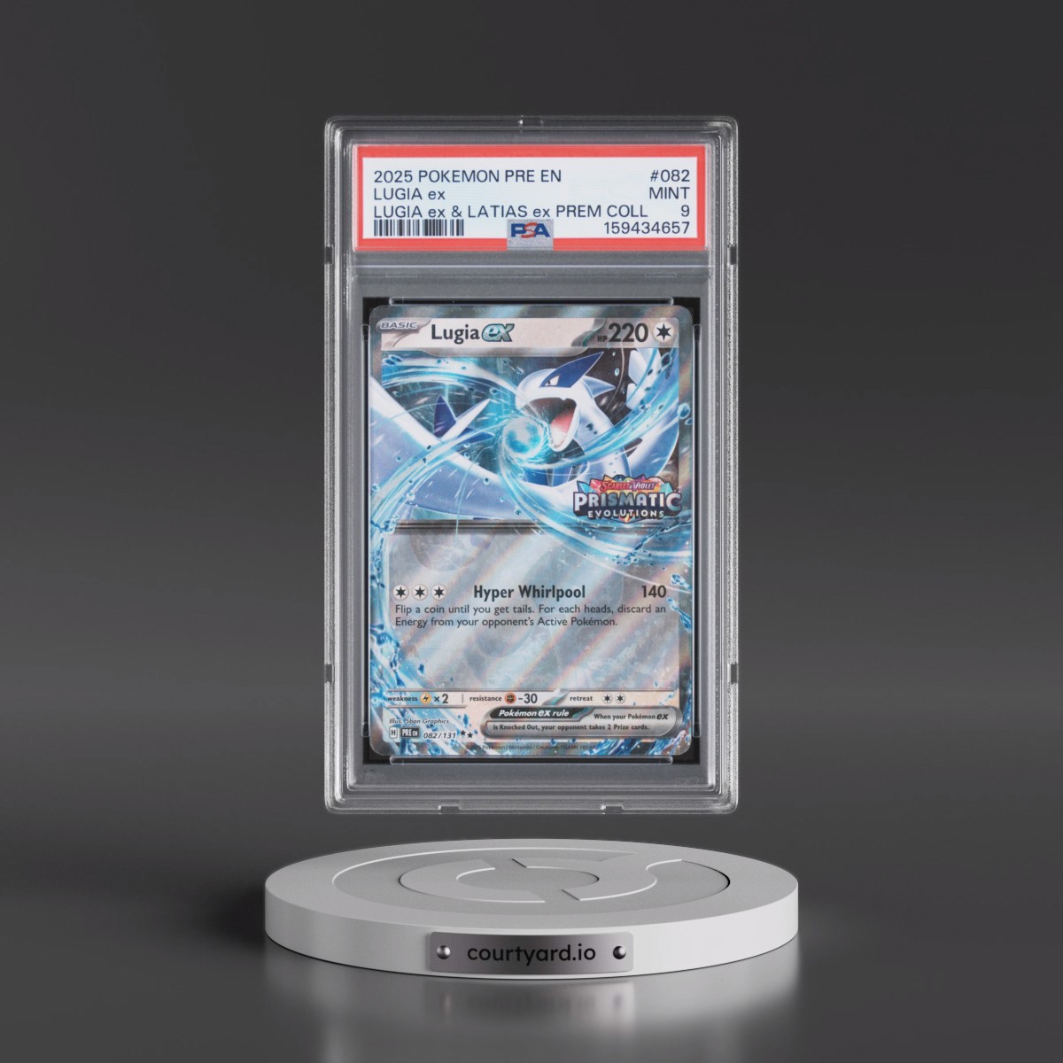 2025 Pokémon Pre EN-Prismatic Evolutions #082 Lugia EX - Holo Lugia EX & Latias EX Premium Collection (PSA 9 MINT)