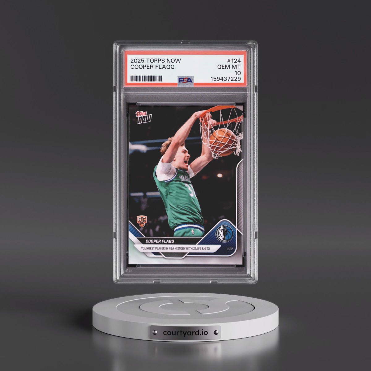 2025 Topps Now #124 Cooper Flagg (PSA 10 GEM MINT)