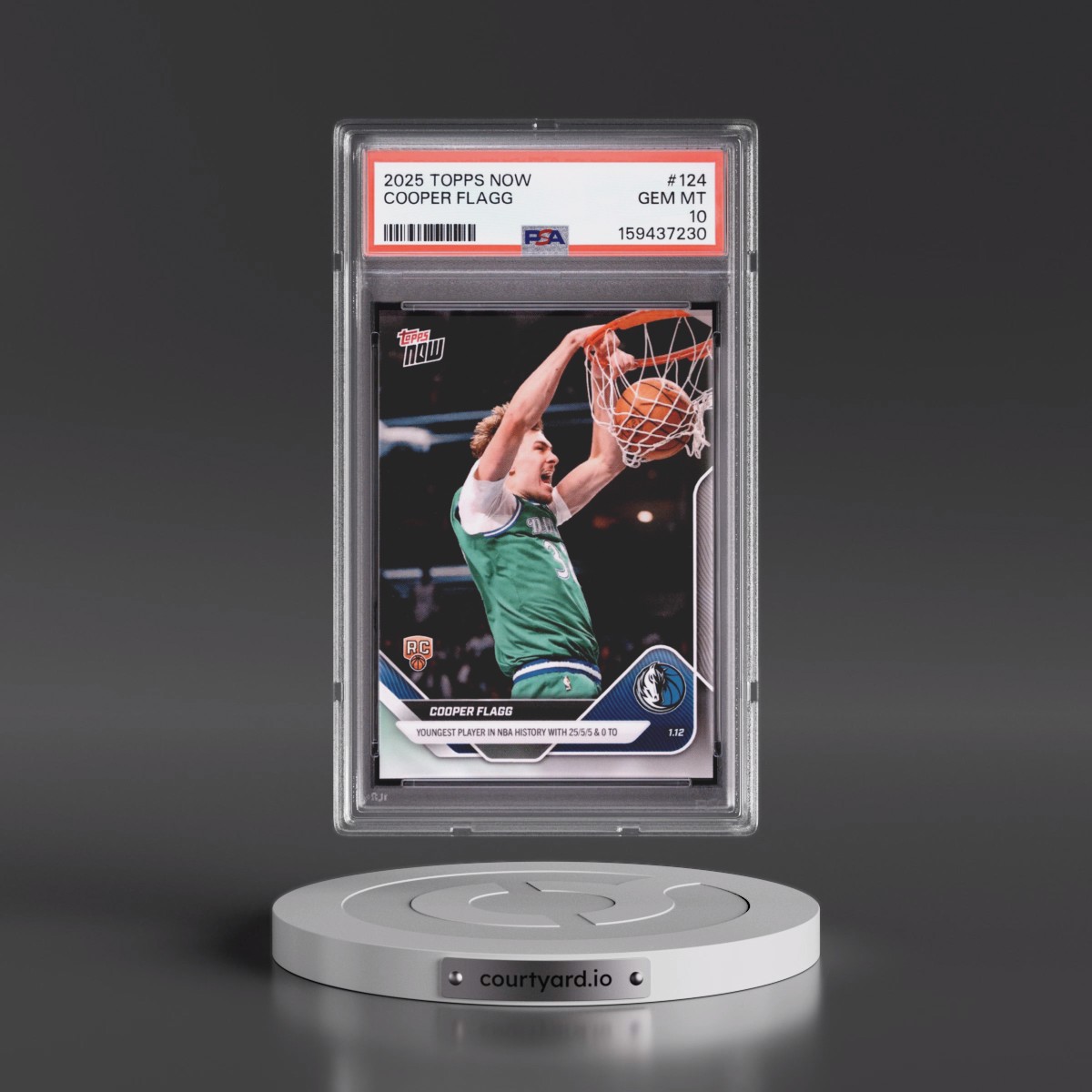 2025 Topps Now #124 Cooper Flagg (PSA 10 GEM MINT)
