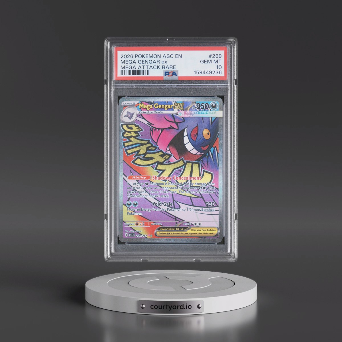 2026 Pokémon Asc EN-Ascended Heroes #269 Mega Gengar EX - Holo Mega Attack Rare (PSA 10 GEM MINT)