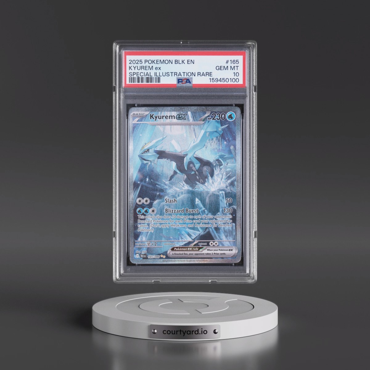 2025 Pokémon Blk EN-Black Bolt #165 Kyurem EX - Holo Special Illustration Rare (PSA 10 GEM MINT)