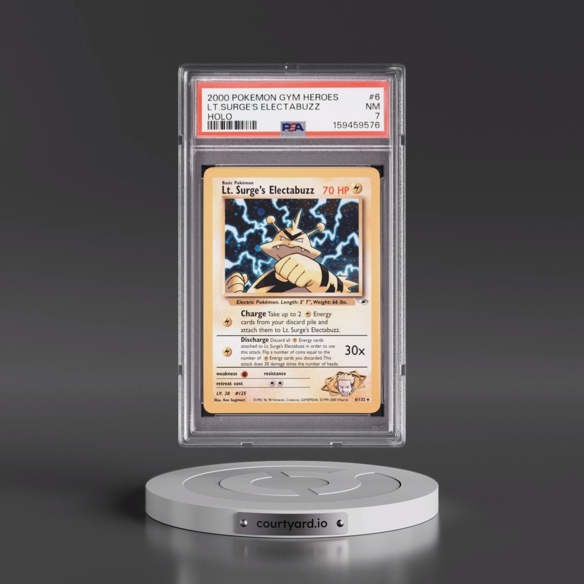 2000 Pokémon Gym Heroes #6 LT. Surge's Electabuzz - Holo (PSA 7 NM)